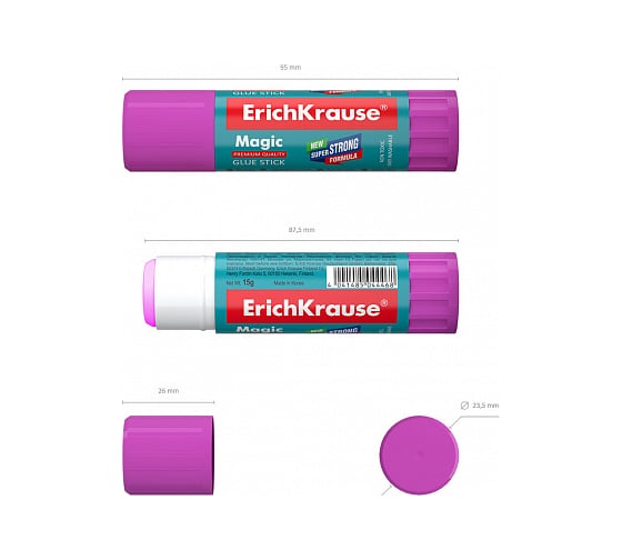 Клей-карандаш ErichKrause Magic, 15 г 4446
