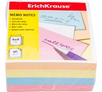 Бумага для заметок ErichKrause 90x90x50 мм, 4 цвета 5139