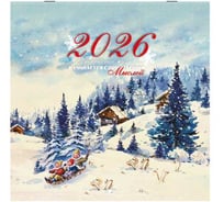 Календарь настенный перекидной BRAUBERG 2026г, 12 листов, 28,5х28,5см, Советские открытки 116933
