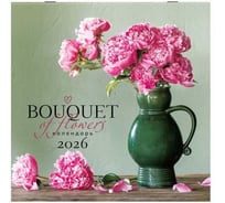 Календарь настенный перекидной BRAUBERG 2026г, 12 листов, 28,5х28,5см, Цветы 116930