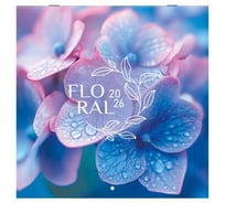 Календарь настенный перекидной BRAUBERG 2026г, 12 листов, 28,5х28,5см, Floral 116939