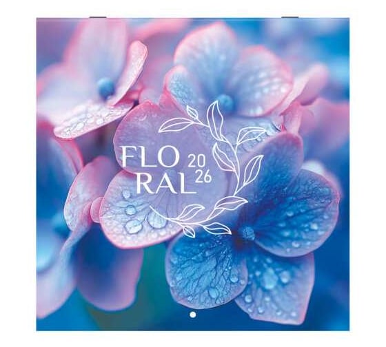 Календарь настенный перекидной BRAUBERG 2026г, 12 листов, 28,5х28,5см, Floral 116939 1