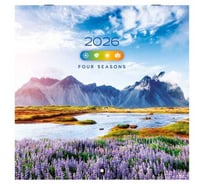 Календарь настенный перекидной BRAUBERG 2026г, 12 листов, 28,5х28,5см, Времена года 116925