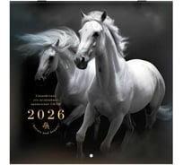 Календарь настенный перекидной BRAUBERG 2026г, 12 листов, 28,5х28,5см, Символ года 116928