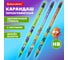 Карандаш чернографитный с принтом кросс-серия BRAUBERG 36 шт., HB, ластик, ассорти, 182110 2