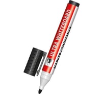 Маркер стираемый для белой доски BRAUBERG черный, 12 шт., ULTRA WHITEBOARD MARKER, 3 мм, с клипом, 152634