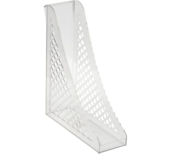 Лоток вертикальный для бумаг BRAUBERG ECO, 240х80х290 мм, сетчатый, прозрачный, 239016 1