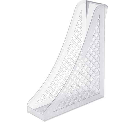 Лоток вертикальный для бумаг BRAUBERG ECO, 240х80х290 мм, сетчатый, прозрачный, 239016 1