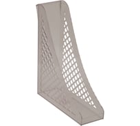 Лоток вертикальный для бумаг BRAUBERG ECO, 240х80х290 мм, сетчатый, дымчатый, 239015