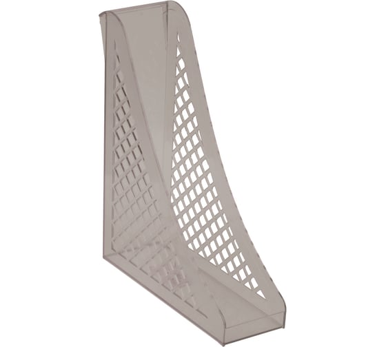 Лоток вертикальный для бумаг BRAUBERG ECO, 240х80х290 мм, сетчатый, дымчатый, 239015 1