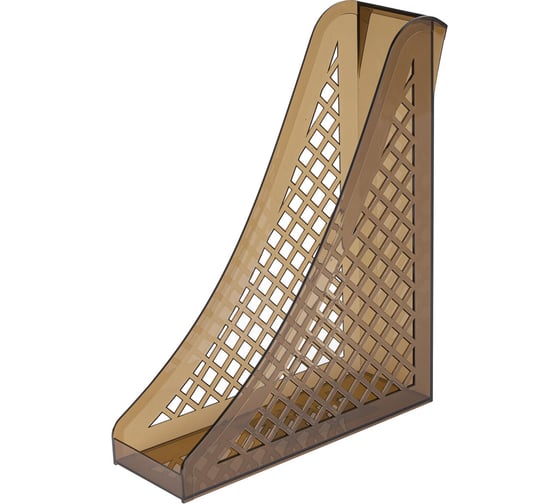 Лоток вертикальный для бумаг BRAUBERG ECO, 240х80х290 мм, сетчатый, дымчатый, 239015 1