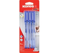 Шариковая одноразовая ручка Kores K2 синяя, 0.7 мм 270430