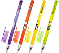 Ручка шариковая BRAUBERG с принтом МОНСТРИКИ, СИНЯЯ, комплект 36 шт., узел 0,7 мм, линия 0,35 мм, 144482