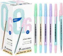 Набор шариковая ручка DELI пулевидный наконечник: 0.7 мм, цвет синий (50 шт. в наборе) EQ6C-BL