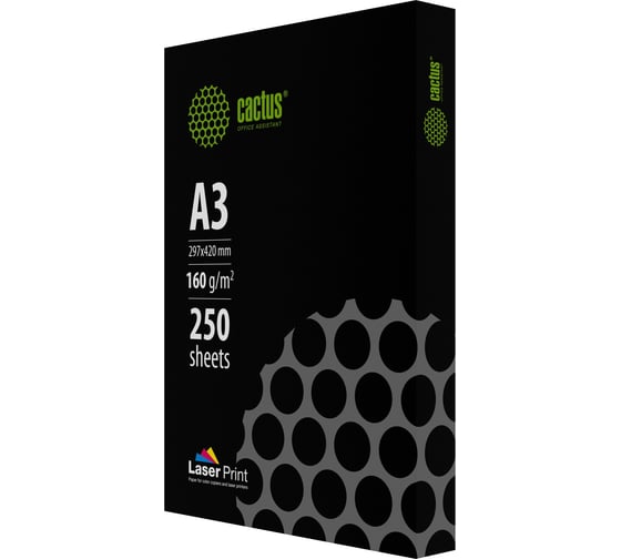 Бумага для лазерной печати Cactus CS-LPA3160250 A3/160г/м2/250л./белый CIE170% 2079940 1