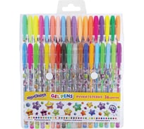 Ручки гелевые ЮНЛАНДИЯ 36 цветов, узел 1 мм, линия письма 0.5 мм, 144451