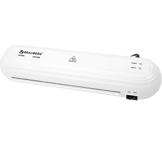 Ламинатор BRAUBERG ULTRA PM235W, БЕЛЫЙ, A4, толщина пленки 60-150 мкм, скорость 30 см/мин 532184 1