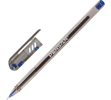 Ручка шариковая масляная Pensan My-Tech, синяя, комплект 60 шт., ДИСПЛЕЙ, игольч.узел 0,7мм, линия 0,35мм, 2240/S60 143436