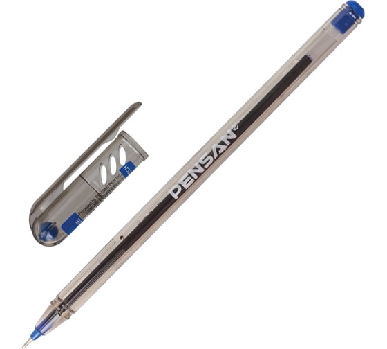 Ручка шариковая масляная Pensan My-Tech, синяя, комплект 60 шт., ДИСПЛЕЙ, игольч.узел 0,7мм, линия 0,35мм, 2240/S60 143436 1