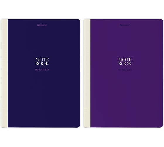 Бизнес-тетради BRAUBERG ДЭК А4, 96листов, 2 шт. на сшивке с корешком, клетка, Моноколор, 405297 1