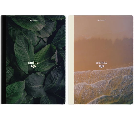 Бизнес-тетради BRAUBERG ДЭК А4, 96листов, 2 шт. на сшивке с корешком, клетка, Природа, 405301 1