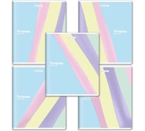 Тетрадь BRAUBERG А5 48л. скоба, 10 шт., клетка, выборочный лак, кросс-серия PASTEL, 405189