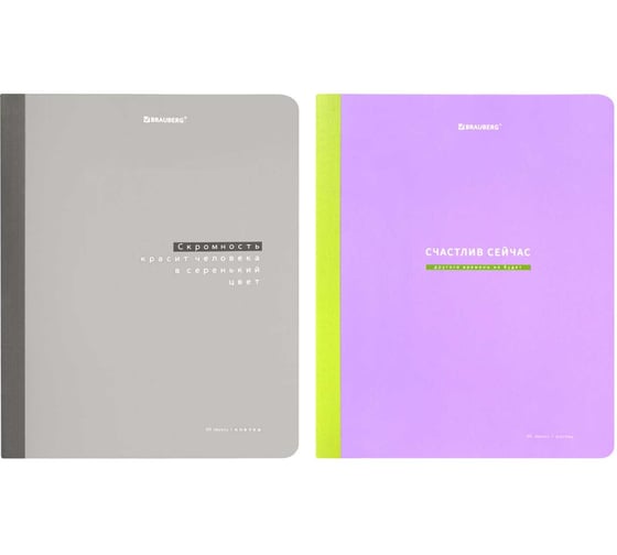 Тетради BRAUBERG ДЭК А5 96л, комплект 2 шт. на сшивке с корешком, клетка, Harmony 405306 1