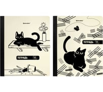 Тетради BRAUBERG ДЭК А5 96л, комплект 2 шт. на сшивке с корешком, клетка, Кот-Непоседа 405309