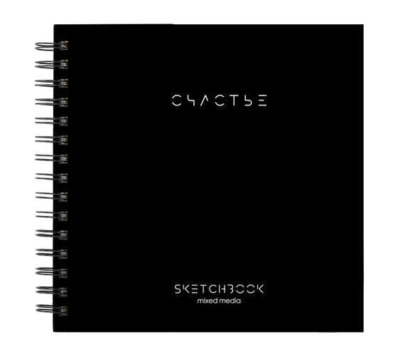 Скетчбук для смешанных техник BRAUBERG MixMedia 200г/м2 200х200мм, 60л, твердая обл, гребень, 116968 1