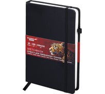 Скетчбук для смешанных техник BRAUBERG MixMedia 200г/м2 130х210мм, 60л, КОЖЗАМ, резинка, 116969
