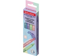 Ручки гелевые стираемые автоматические BRAUBERG X-ERASE RT PASTEL COLOR, синие, 4шт, 0,7мм, 144426