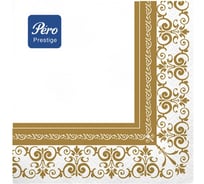 Салфетки бумажные сервировочные Pero Prestige Аэлита, трехслойные, 20 шт 271208