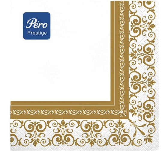 Салфетки бумажные сервировочные Pero Prestige Аэлита, трехслойные, 20 шт 271208 1