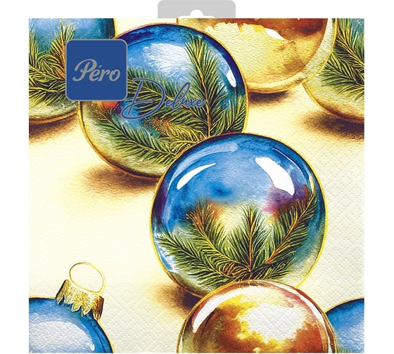 Салфетки бумажные сервировочные GrandPero Deluxe Зазеркалье, трехслойные, 20 шт 264549 1