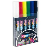 Набор акриловых маркеров Munhwa 6цв ACM6