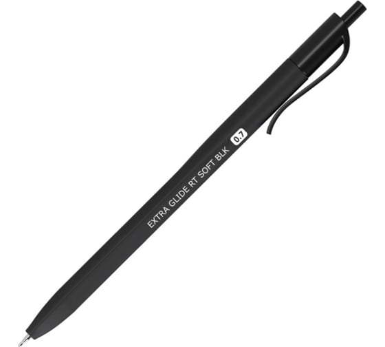 Ручка шариковая масляная автоматическая BRAUBERG Extra Glide RT SOFT BLK, синяя, 12 шт., 0.5мм, 144261 1
