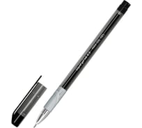 Ручка гелевая с грипом BRAUBERG Max-Oil Gel, черная, 12 шт., игольчатый узел 0,5мм, линия 0,3мм, 144260