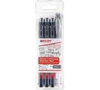 Ручки EDDING Tangle Outline E-1800 3 шт, 0.1, 0.5, 0.7 мм, E-2185#54 -1 шт, 0.7 мм E-1800#2185#4S