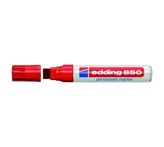 Перманентный маркер Edding клиновидный наконечник, 5-16 мм, красный E-850#2