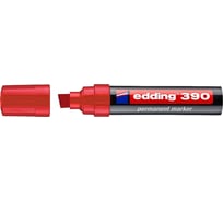Перманентный маркер Edding клиновидный наконечник, 4-12 мм, красный E-390#1-B#2