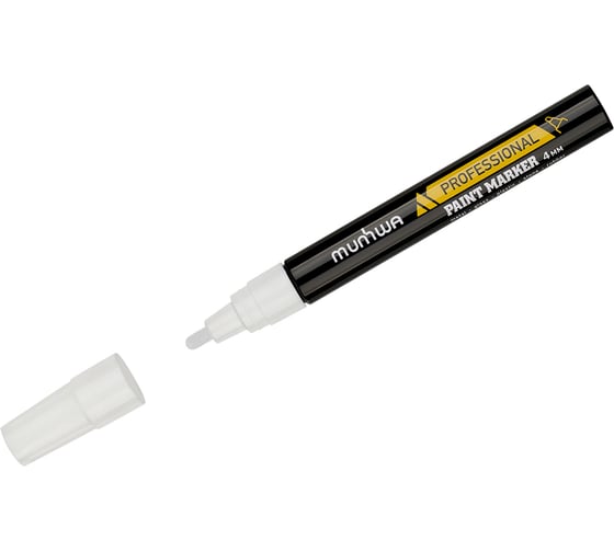 Маркер-краска Munhwa Professional Paint Marker белая, 4мм, нитро-осн, 12 шт. PPM-05 1