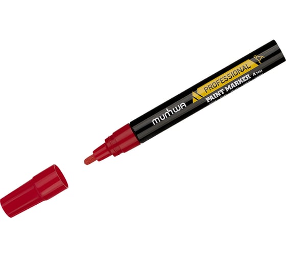 Маркер-краска Munhwa Professional Paint Marker красная, 4мм, нитро-о, 12 шт. РРМ-03 1