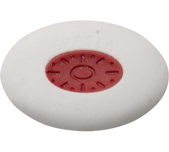 Ластик Silwerhof Ellipse 181153 овальный, 51x35x12мм, каучук термопластичный, белый, пластиковая сердцевина 1204454 1