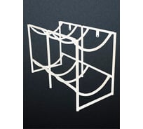 Подставка для 4 бутылей Metall78.ru 19 литров, В450хШ620хГ350 мм, бутылочница, бок, белый ПДБ-БОК-04-9003