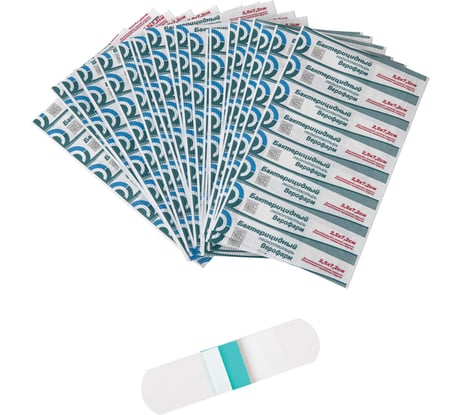 Лейкопластырь бактерицидный ОФИСМАГ ВЕРОФАРМ, 2,5х7,2 см. тканевая основа, 200 шт. 881180