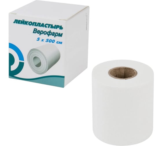 Лейкопластырь рулонный ОФИСМАГ ВЕРОФАРМ, 5х500 см, тканевая основа, 3 шт. 881177 1