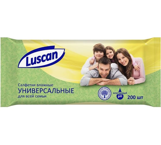 Влажные салфетки Luscan универсальные 200 шт. 1027670