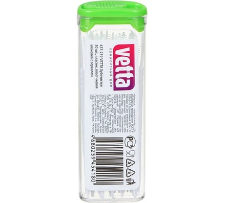 Зубочистки VETTA 30 шт, пластик, пластиковая упаковка с зеркалом 437-259