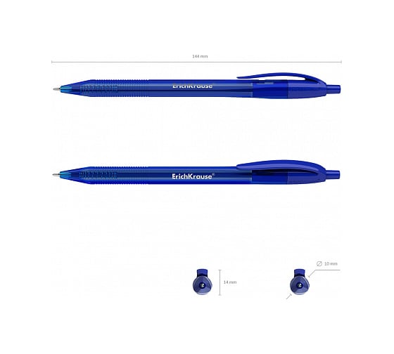Автоматическая шариковая ручка ErichKrause U-208 Original Matic 1.0, синий в пакете по 2 шт 48075