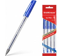 Шариковая ручка ErichKrause ULTRA-10, синий в пакете по 4 шт 46781